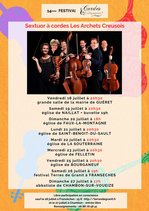 Concerts - Les archets creusois
